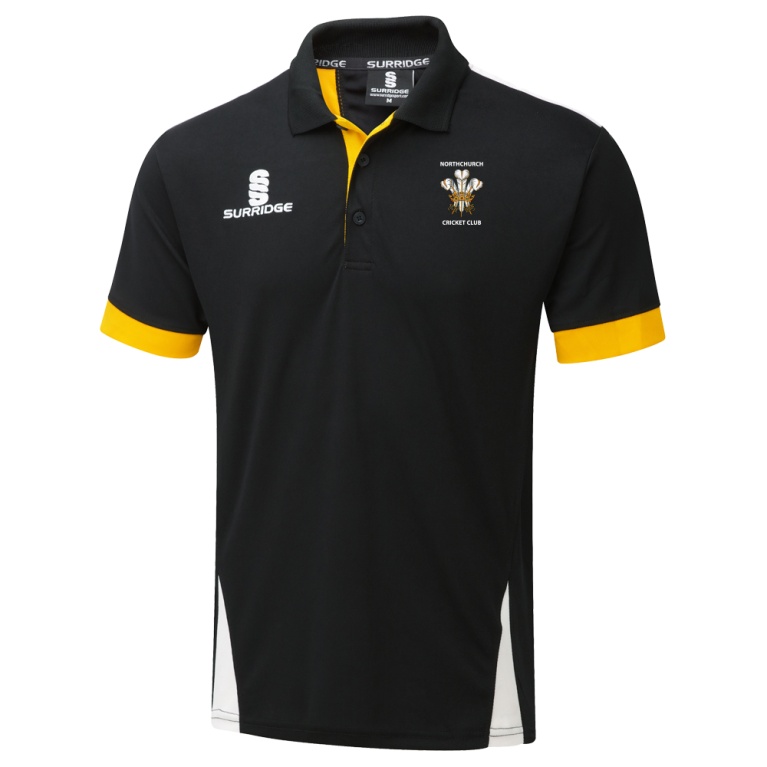 Women's Blade Polo Shirt : Black/Amber/White