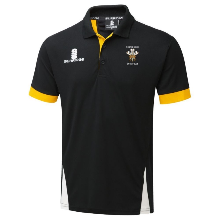 Blade Polo Shirt : Black/Amber/White